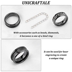 1 Stück geriffelte Fingerringfassungen aus Porzellan&nbsp;FIND-UN0001-72