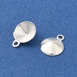 Ionenplattierung (IP) 304 Edelstahl Anhänger spitze Rückseite Strass-Einstellungen&nbsp;STAS-U025-05A-S