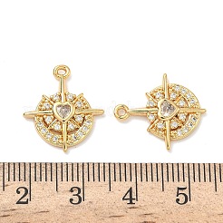 Pendentifs avec zircon cubiques à micro-pavés en laiton&nbsp;KK-A281-24G-01