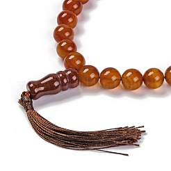Perle corniola naturali si estendono bracciali&nbsp;BJEW-A025-01E