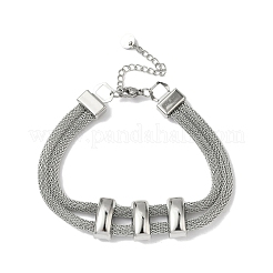 304 Edelstahl-Mesh-Kettenarmbänder für Damen&nbsp;BJEW-D344-02P