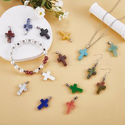 25pcs 25 styles pendentifs en pierres précieuses naturelles et synthétiques&nbsp;G-SZ0002-14