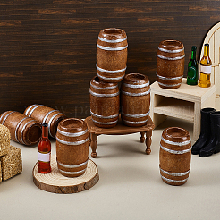 Miniaturornamente aus Holzfässern&nbsp;DJEW-WH0043-110A-01