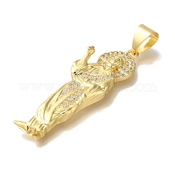 Hiérarch rack placage laiton micro pavé pendentifs en zircone cubique clair&nbsp;KK-U019-27G