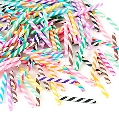 120 Stück 12 Farben zweifarbiger handgemachter Polymer-Ton-Simulations-Schokoladenstift&nbsp;CLAY-TA0001-43