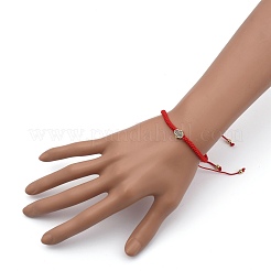 Verstellbare Nylonschnur geflochtenen Perlen Armbänder&nbsp;BJEW-JB05396-02