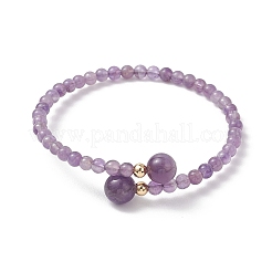 Braccialetti con perline di ametista naturale&nbsp;BJEW-JB13328-02