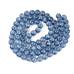Brins de perles de verre transparentes à moitié peintes à la bombe&nbsp;LS-GLAA-Q110-02A-04
