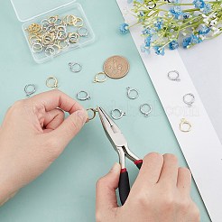 24 paire de boucles d'oreilles créoles en laiton bicolores&nbsp;DIY-CN0002-06