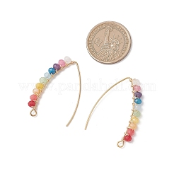 Crochets de boucles d'oreilles en jade naturel de Malaisie&nbsp;EJEW-JE06888-02