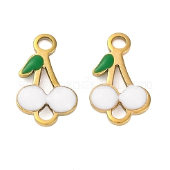 Ionenplattierung (IP) 304 Edelstahl Emaille Obst Anschluss Charms&nbsp;STAS-P373-01G