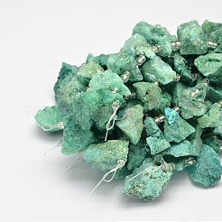 Gefärbt Nuggets natürliche galvaniQuarzKristall Perlen Stränge&nbsp;G-A142-08B