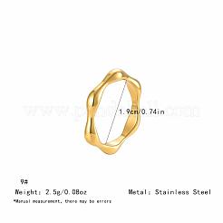 Anelli da donna in acciaio inossidabile 304 a onda irregolare&nbsp;ZK2917-4