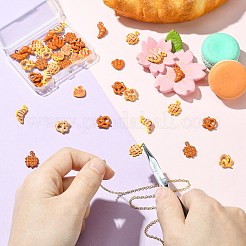 40 Stück 8 Stile Backfarbe Legierung Charms&nbsp;ENAM-CJ0007-06