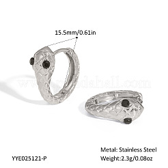 Eleganti orecchini a cerchio a forma di serpente in acciaio inossidabile&nbsp;ZH3704-2