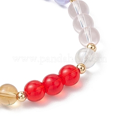Stretch-Armbänder aus runden Glasperlen für Frauen und Männer&nbsp;BJEW-JB11487