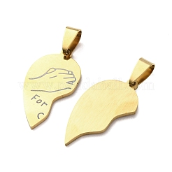 201 pendentifs fendus en acier inoxydable&nbsp;STAS-F368-07G
