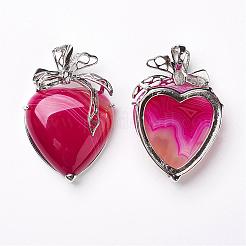 Pendentifs d'agate naturelle&nbsp;KK-P103-A12