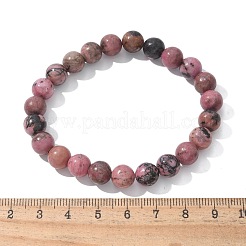 Natürliche rhodonite Perlen Armbänder dehnen&nbsp;X-BJEW-F380-01-B16