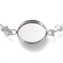 Fabrication de bracelets en acier inoxydable 304 résistant au ternissement&nbsp;STAS-L248-002P-B