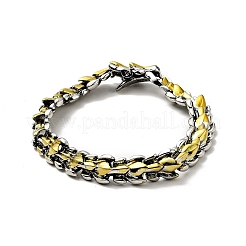 Drachenwickelkettenarmband aus Legierung für Herren&nbsp;LS-BJEW-A129-01