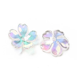 Transparentes bouchons fleur acrylique de perles&nbsp;MACR-C009-13