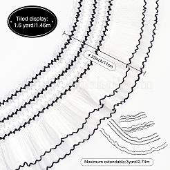 Rubans d'organza double couche en polyester&nbsp;OCOR-GF0001-84B