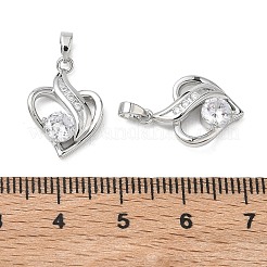 Shegrace Valentinstag-Anhänger aus Messing mit klaren Zirkonia&nbsp;XGRQ3K249-555P