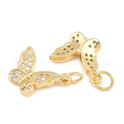 Breloques en laiton avec zircone cubique de micro pave&nbsp;CU-CBA908F-05G-05