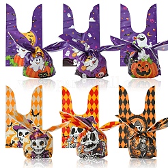 60 Stück 2 Arten Kaninchen geformte Plastiktüten für Halloween-Süßigkeiten&nbsp;ABAG-FS0001-06