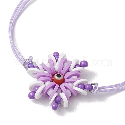 Braccialetti a maglie in nylon regolabili&nbsp;BJEW-MZ00162-05