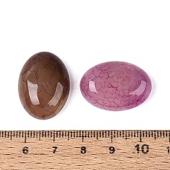 Natürliche Crackle-Achat-Cabochons (gefärbt und erhitzt)&nbsp;G-N361-05A-04