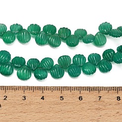 Fili di perle intagliate in crisoprasio naturale&nbsp;GG-CBA0C95-D03