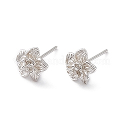 Orecchini a bottone fiore in ottone per le donne&nbsp;KK-A172-18S