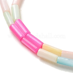 Brins de perles de coquillage d'eau douce naturelles teintes en couleur arc-en-ciel&nbsp;X1-SHEL-G018-02A