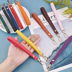 12 porte-clés avec dragonne en cuir PU 12 couleurs&nbsp;KEYC-CA0001-19
