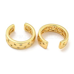 Messing Micro Pave Zirkonia Manschette Ohrringe&nbsp;EJEW-C104-086G