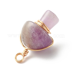 Natürlichen Amethyst Edelsteinanhänger&nbsp;PALLOY-JF01134-05