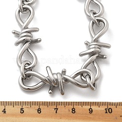 304 Edelstahl-Halsketten mit Stacheldrahtgliedern für Damen und Herren&nbsp;NJEW-A043-04P