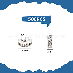 500 Stück Eisen-Strass-Abstandsperlen&nbsp;RB-UN0001-12