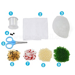 Kit per ricamo fai da te con perline a forma di colibrì 3D&nbsp;AC-CBA6750-03