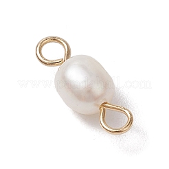 Ciondoli con connettore di patate in perle d'acqua dolce naturali&nbsp;PALLOY-JF03201-01