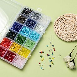 Perles de verre galvanisées 18 couleurs&nbsp;EGLA-X0006-03B-4mm