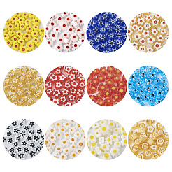 Fili di perline di vetro millefiori fatti a mano 360 pz 12 colori&nbsp;LAMP-CW0001-05