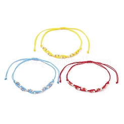 3 verstellbare Armbänder aus Saatglasperlen&nbsp;BJEW-MZ00233