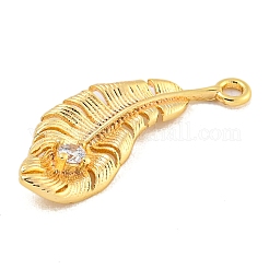 Pendentifs en laiton zircon cubique transparent&nbsp;KK-U015-12G