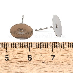 Configuraciones para aretes con clavija redonda plana de acero inoxidable quirúrgico 316 resistente al deslustre&nbsp;STAS-R073-06B