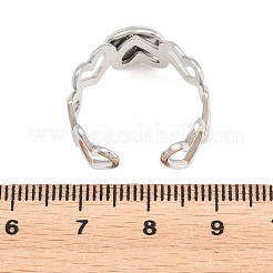 Componentes de anillo de puño abierto de acero inoxidable 304 con corazón hueco&nbsp;STAS-F366-08A-P