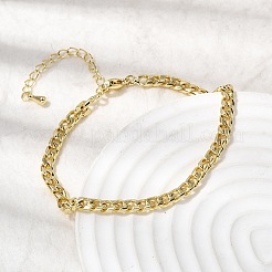 Armbänder aus Messing mit Weizenkette für Damen&nbsp;BJEW-K298-07G