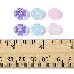 20pcs perles de verre transparentes peintes à la bombe&nbsp;GLAA-FS0002-40A